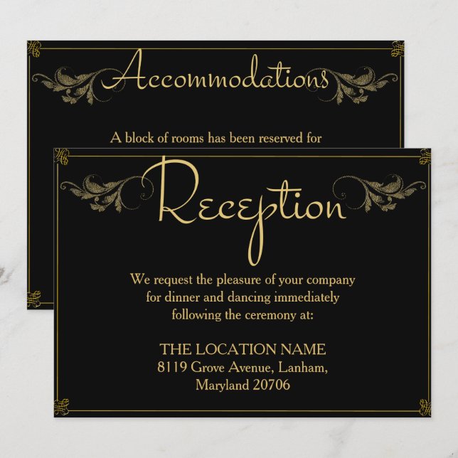 Carte Signale Mariage de la réception royale (Devant / Derrière)