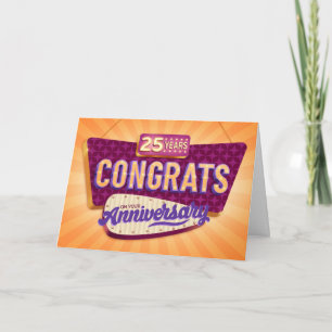 Carte Signalisation rétro du 25e anniversaire de l'emplo