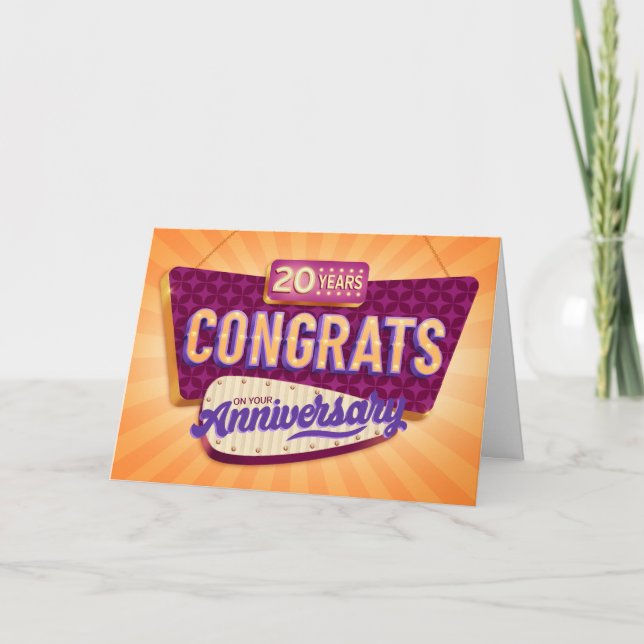 Carte Signalisation rétrograde du 20e anniversaire de l' (Devant)