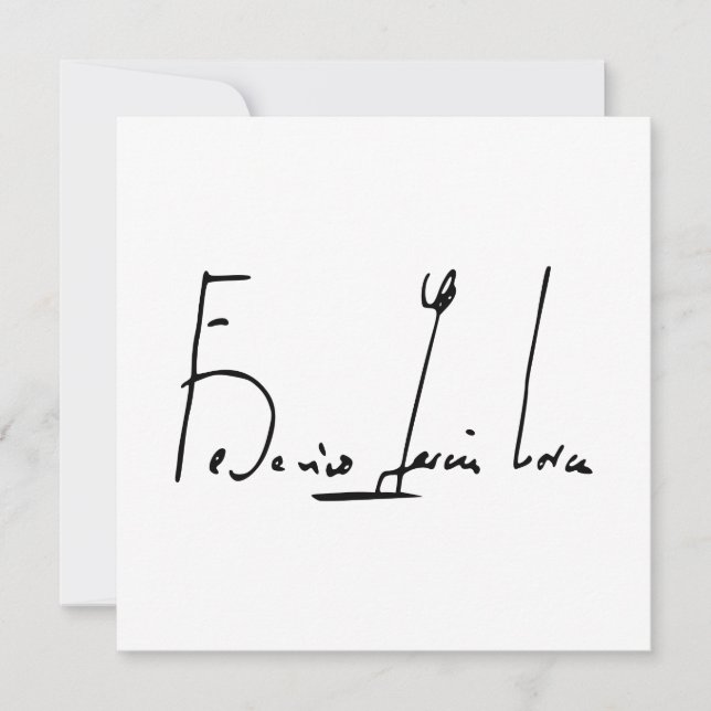 Carte Signature Federico García Lorca (Devant)