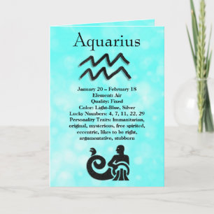 Carte Signe astrologique Verseau Horoscope Zodiaque