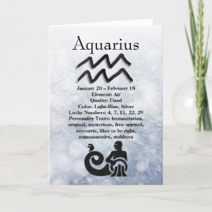 Carte Signe astrologique Verseau Horoscope Zodiaque