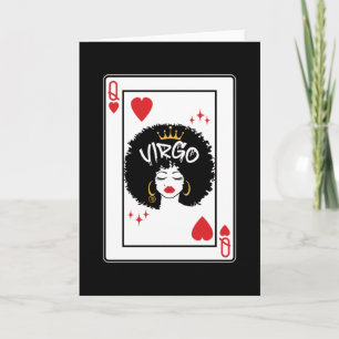 Carte Signe astrologique Vierge Mélanine Reine de Cœur n