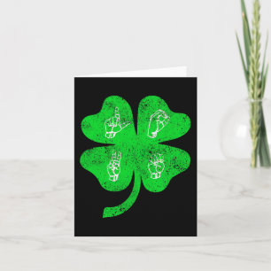 Carte Signe d'amour ASL Saint-Patrick Langue des signes 