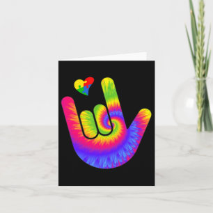 Carte Signe d'amour Langue des signes Autisme Sensibilis