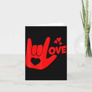Carte Signe de la main Je t'aime Asl Saint-Valentin Drôl
