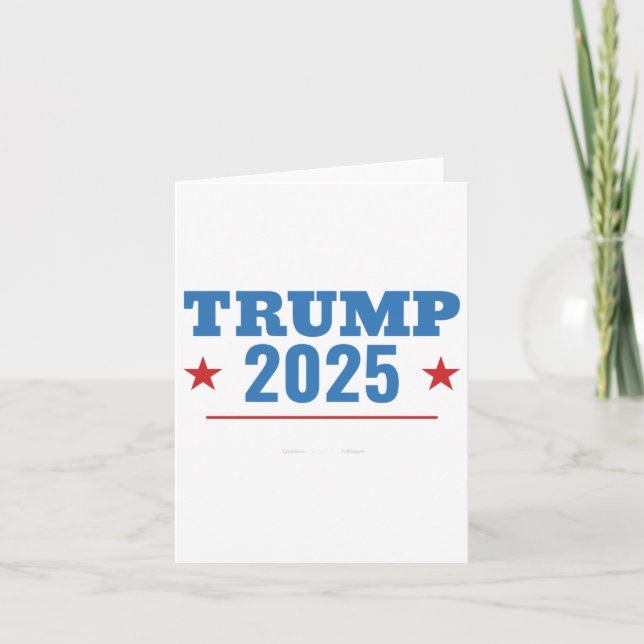 Carte Signe de l'élection présidentielle de 2025 de Trum (Devant)