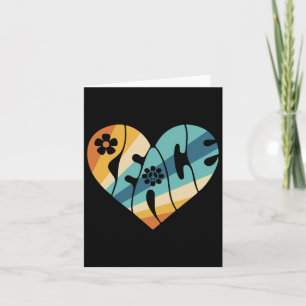 Carte Signe de Paix Amour 60s 70s Groovy Costume Hippie 