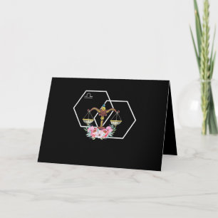 Carte Signe du zodiaque Balance Anniversaire Septembre O