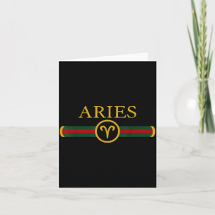 Carte Signe du zodiaque Bélier Anniversaire Horoscope Né