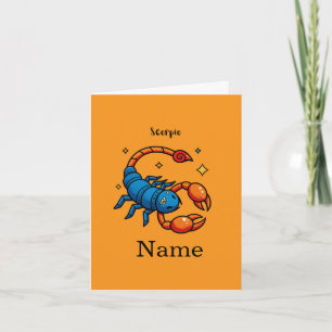 Carte Signe du zodiaque Scorpion Horoscope Pop Art Migno