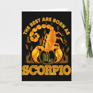 Carte Signe du zodiaque Scorpion octobre novembre fille