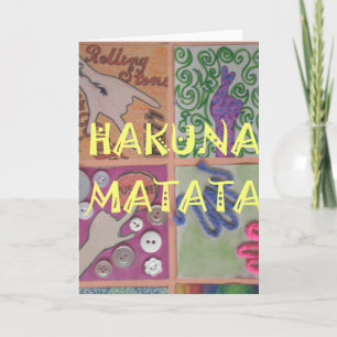 Carte Signe Hakuna Matata - Impression