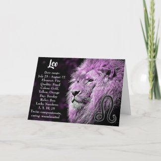 Carte SIGNE Horoscope Léo Joyeux Anniversaire