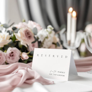 Carte SIGNE RÉSERVÉ Mariage moderne minimaliste