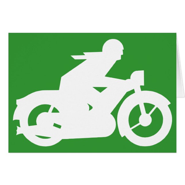 Carte SIGNE Silhouette Motorbiker (Devant horizontal)