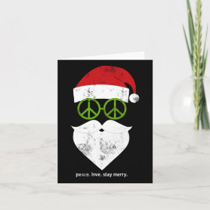 Carte SIGNE Super de Paix Hippie Père Noël Noël drôle