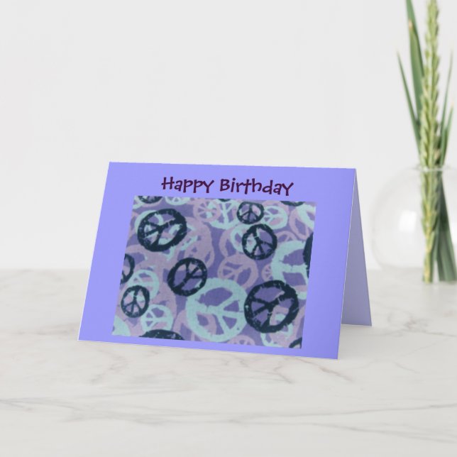 Carte Signes d'Anniversaire-Paix/Regard-Carte heureux de (Devant)