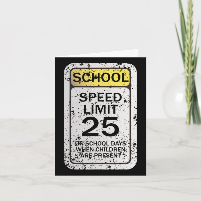 Carte Signes de circulation amusants Halloween Costume P (Devant)