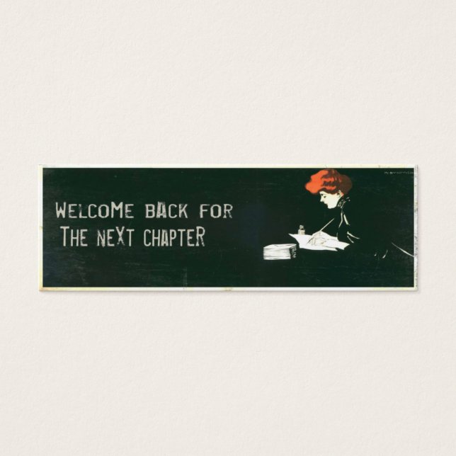 Carte Signet vintage avec bon message de bienvenue (Devant)
