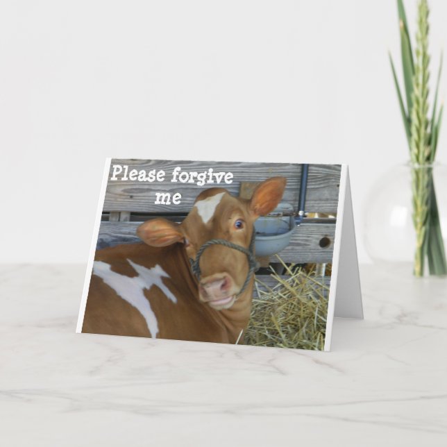 CARTE "S'IL VOUS PLAÎT" PARDONNEZ-MOI POUR AVOIR OUBLIÉ  (Devant)