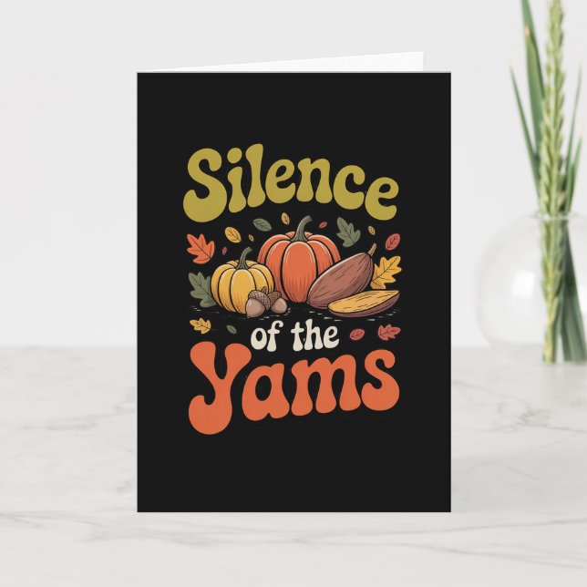 Carte Silence des ignames drôle de jeu de mots de Thanks (Devant)