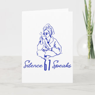 Carte Silence drôle parle 67 Café Art ligne minimale Ca