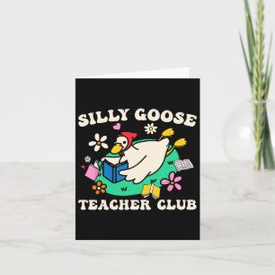 Carte Silence Goose Teacher Club Retro Enseignant Super