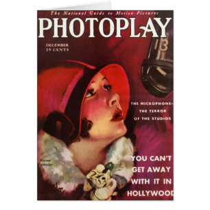 Carte silencieuse d'actrice d'écran de Norma