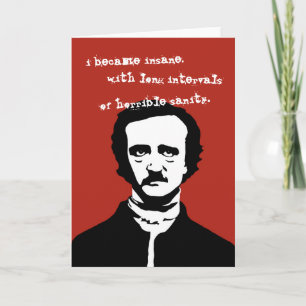 Carte Silhouette aliénée de citation d'Edgar Allan Poe
