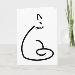 Carte Silhouette artistique de chat