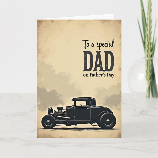 Carte silhouette auto Papa spéciale (Devant)
