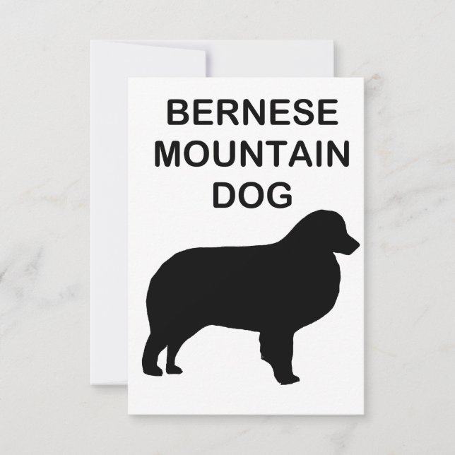 Carte silhouette bernaise de chien de montagne (Devant)
