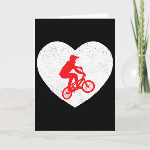 Carte Silhouette BMX Cycliste Vélo Saint-Valentin Forme 