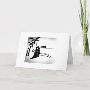 CARTE SILHOUETTE BRIDE ET GROOM-CONGRATS LE JOUR DU MARI