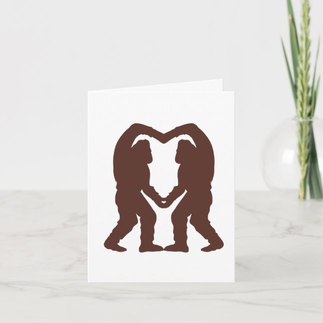 Carte Silhouette Brown du coeur de Sasquatch (Devant)