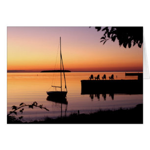 Carte Silhouette Coucher Du Soleil