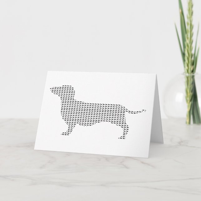 Carte Silhouette Dachshund De Nombreux (Devant)