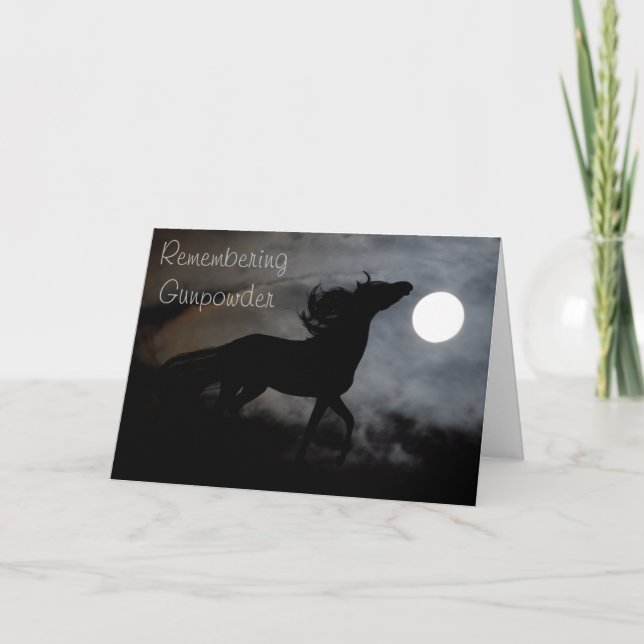 Carte Silhouette de cheval dans la brume (Devant)