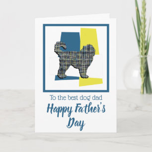 Carte Silhouette de chien Cockapoo tricolore pour la fêt