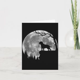 Carte Silhouette de chien Labrador Retriever Lune Hallow