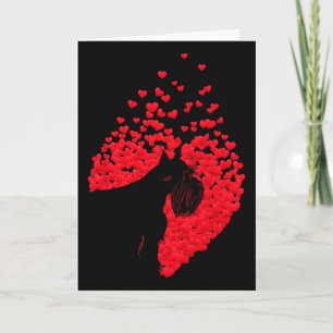 Carte Silhouette de chien schnauzer avec cœur Joyeuse Sa