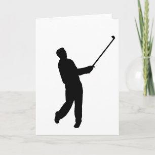 Carte Silhouette de Golfer
