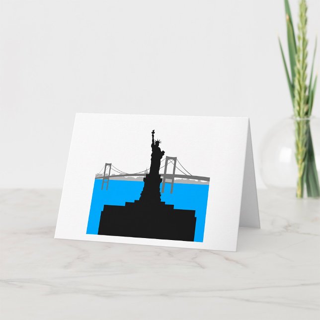 Carte Silhouette de la Statue de la Liberté sur la skyli (Créateur téléchargé)