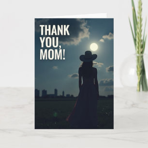Carte silhouette de maman reconnaissante
