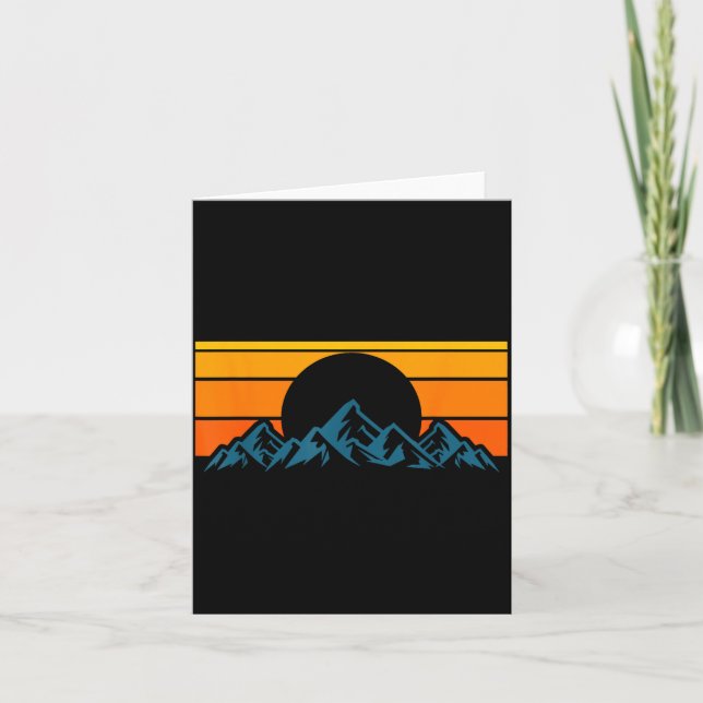 Carte Silhouette de montagne rétro (Devant)