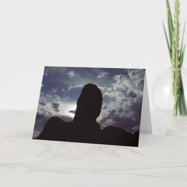 Carte Silhouette de roche de désert : Photo de parc (Devant)