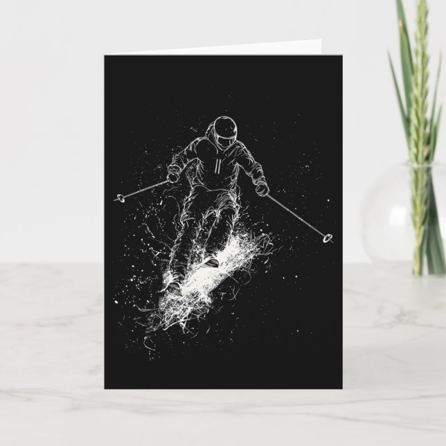 Carte Silhouette de ski _1  (Devant)