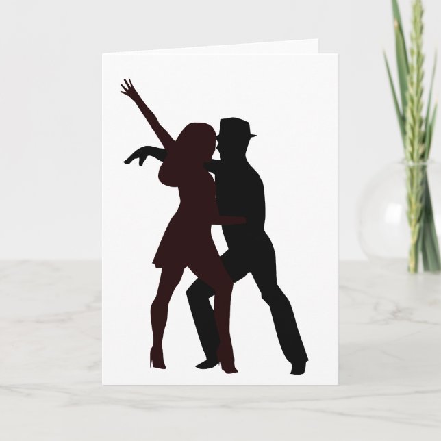 Carte Silhouette des danseuses de salsa (Devant)