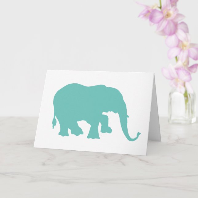 Carte Silhouette des éléphants - N'importe quelle couleu (Orchidée)